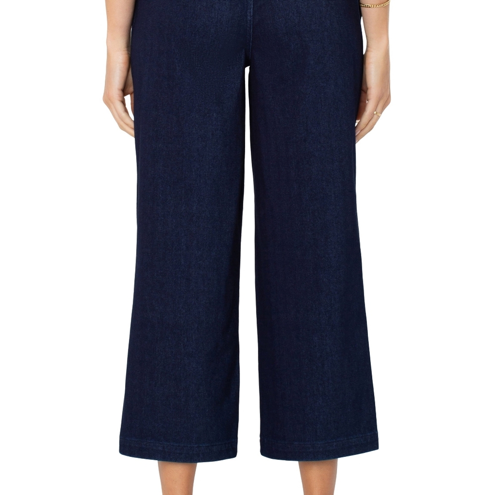 Liverpool Petite Wide Leg Denim Cargo‎ Crop Size 4/27 - Picture 2 of 9